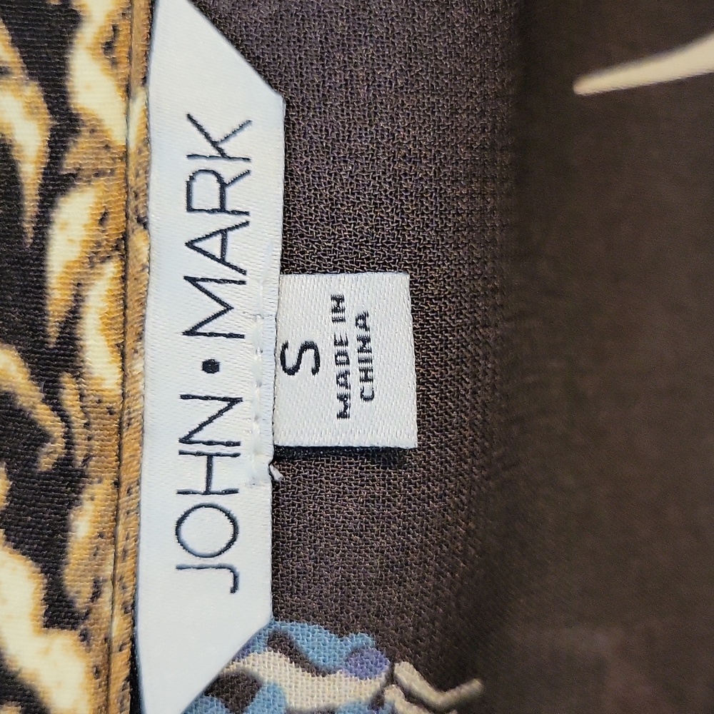 John Mark Multimedia Button Down Tunic Blouse NWT - image 7